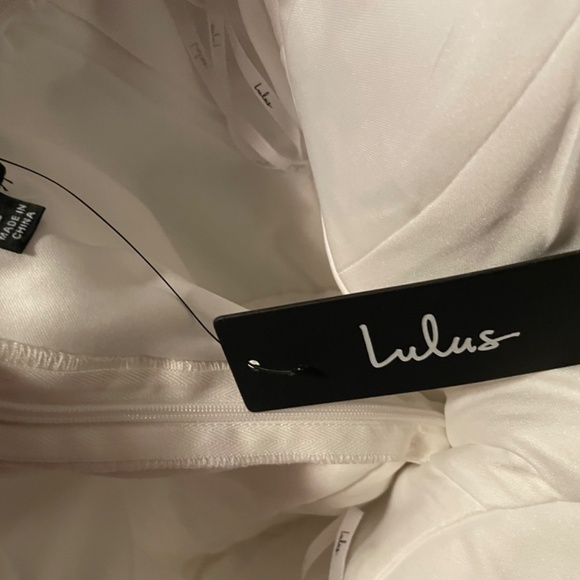 lulus off the shoulder white mini dress, size L - Picture 2 of 7